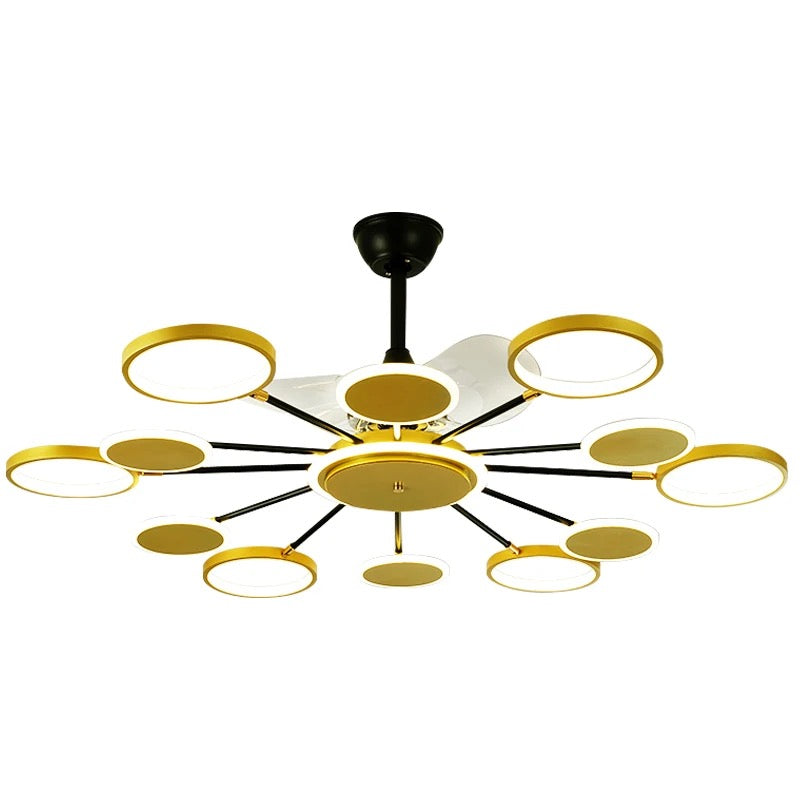 Modern Ventilation Fans Indoor Dining Room , Living Room , Bedroom Ceiling Fan Remote Control LED Ceiling Fan Light