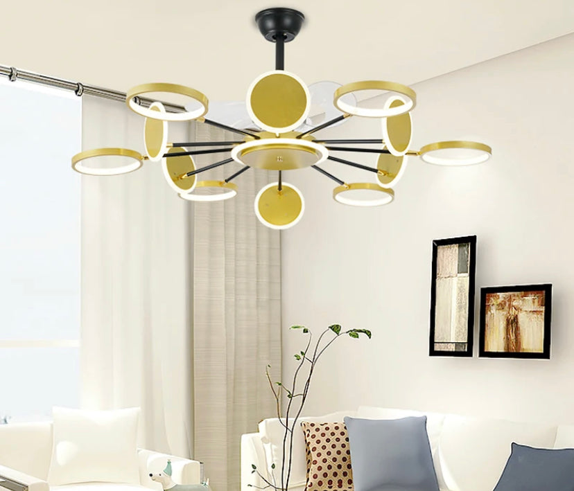 Modern Ventilation Fans Indoor Dining Room , Living Room , Bedroom Ceiling Fan Remote Control LED Ceiling Fan Light