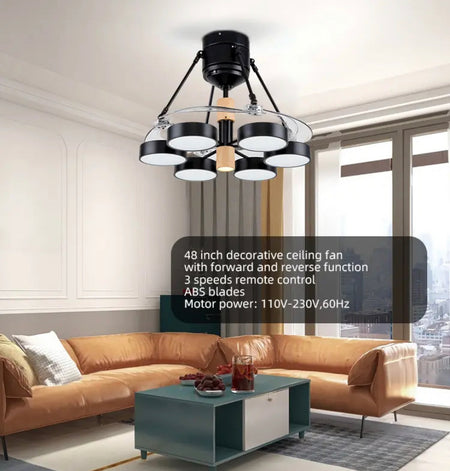 Modern Ventilation Fans Household Ceiling Fan Indoor Living Room, Dining Room  Remote Control Ceiling Fan Light Lighting