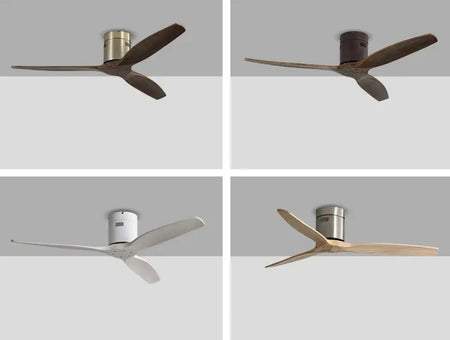 Modern Ceiling Fan Solid Wood Brushed Nickel Home, Office Ceiling Fan Lights