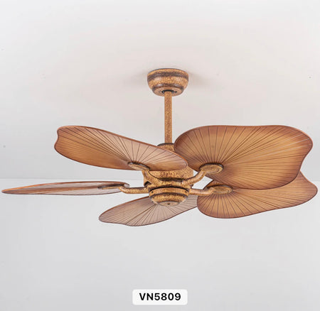 Vintage Ventilation Fans 52 Inch Palm Leaf American Style Home, Hotel Ceiling Fan Light