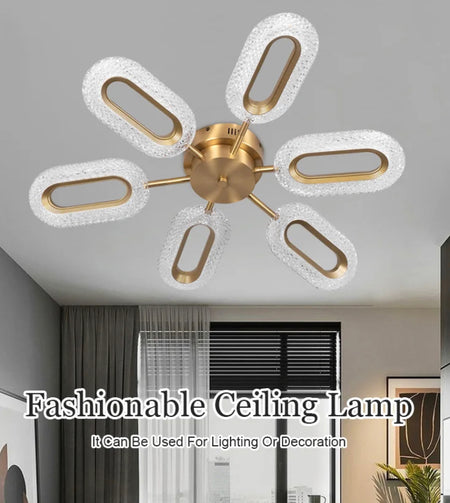 Modern Ventilation Fans Living Room, Bedroom Ceiling Light Minimalist Style Interior LED Ceiling Fan Light