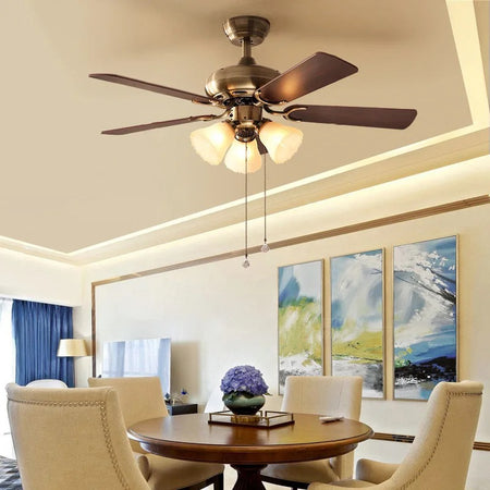 Modern Ventilation Fans European Design 42 Inch 4 Blades Ceiling Dining Room Fans Living Room Remote Control Ceiling Fan Light