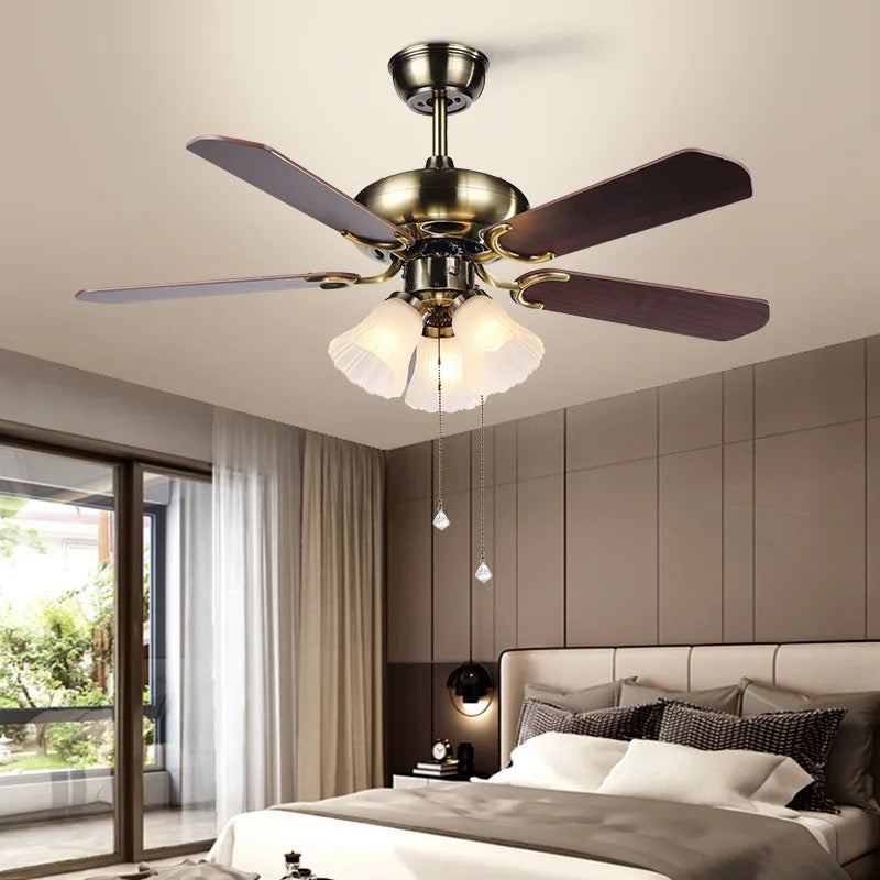 Modern Ventilation Fans European Design 42 Inch 4 Blades Ceiling Dining Room Fans Living Room Remote Control Ceiling Fan Light