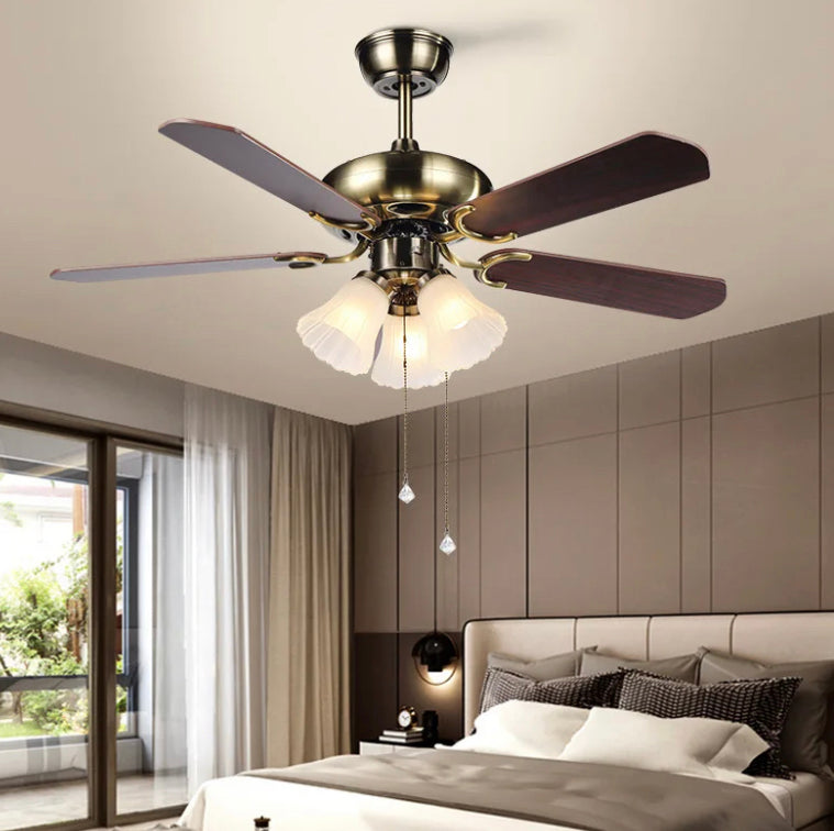 Modern Ventilation Fans European Design 42 Inch 4 Blades Ceiling Dining Room Fans Living Room Remote Control Ceiling Fan Light