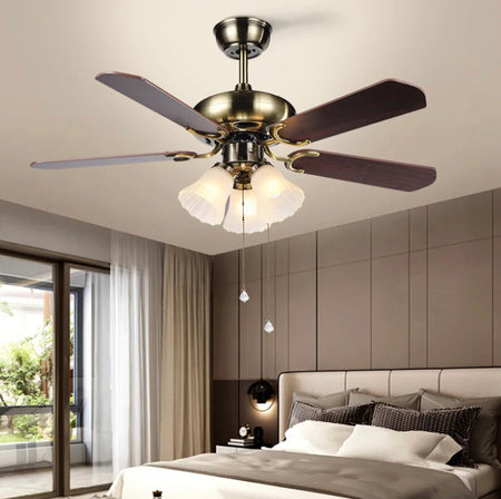 Modern Ventilation Fans European Design 42 Inch 4 Blades Ceiling Dining Room Fans Living Room Remote Control Ceiling Fan Light