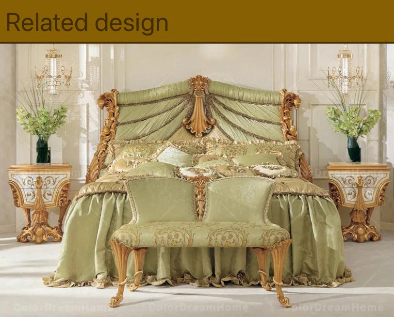 Luxury Antique Baroque Furniture Bedroom Set Handmade Dresser Set Schminktisch