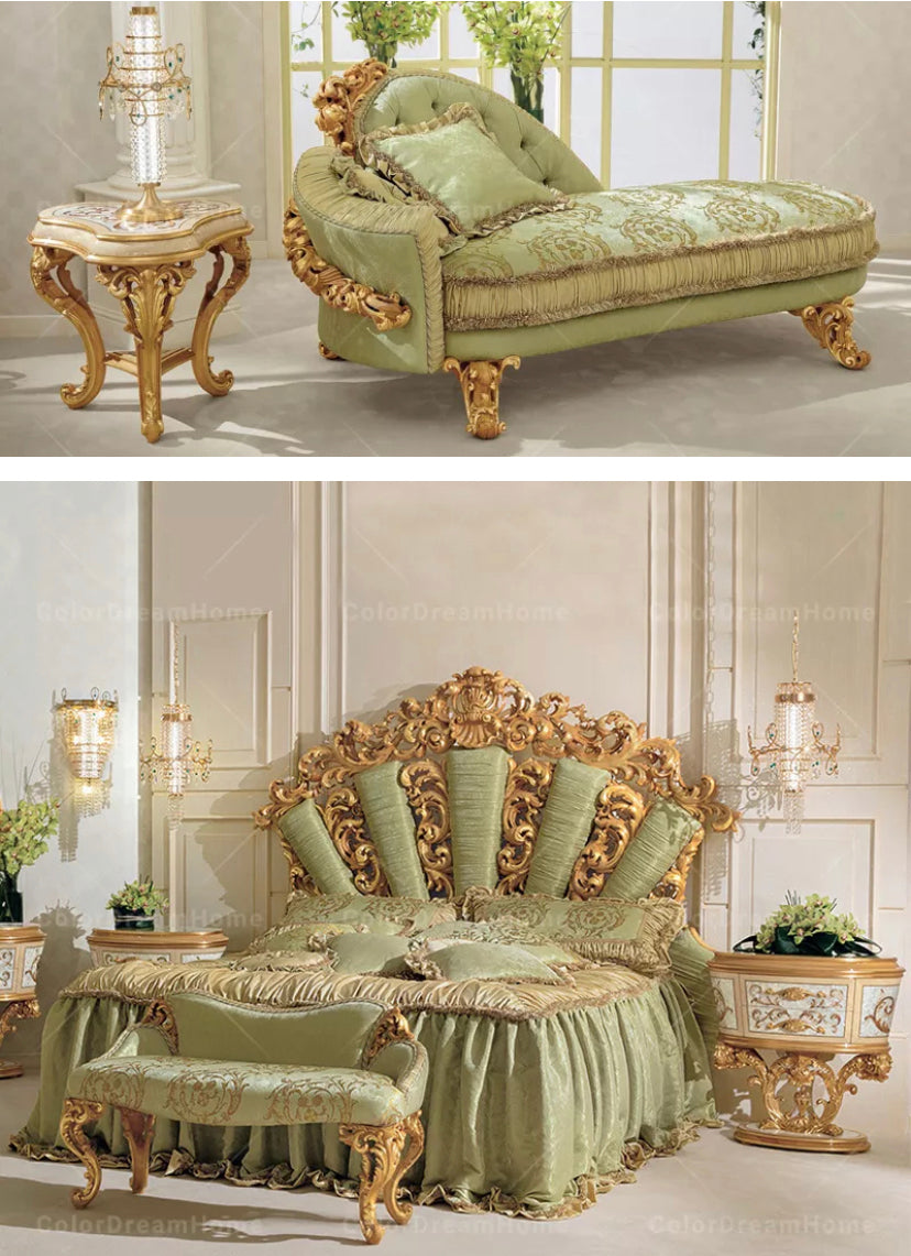 Luxury Antique Baroque Furniture Bedroom Set Handmade Dresser Set Schminktisch