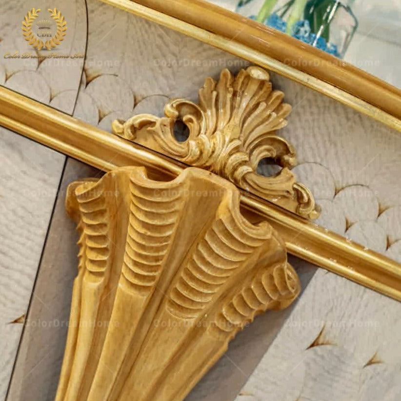 Luxury Furniture Cabinets Italian Baroque Style Furniture Cabinet With Mirror Luxury Gold Kabinett