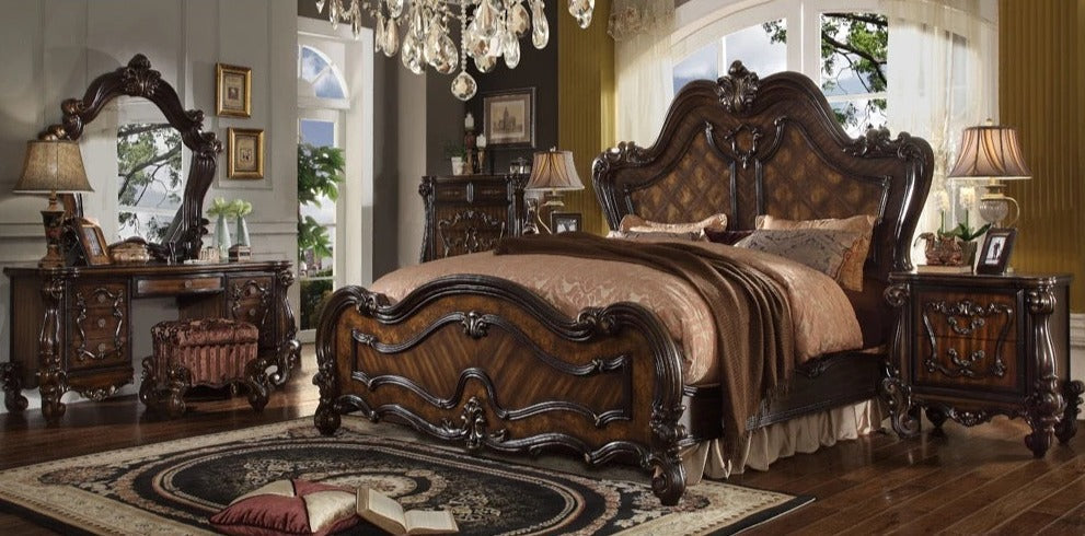 Bedroom Sets American Luxury Master Bedroom Furniture High End Baroque Design Double Leather Bed Set