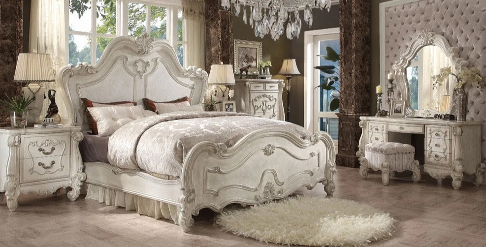 Bedroom Sets American Luxury Master Bedroom Furniture High End Baroque Design Double Leather Bed Set