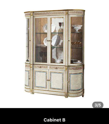 Display Cabinet European Sideboard Hand Painted Wooden Wine Cabinet Luxury Living Room Furniture