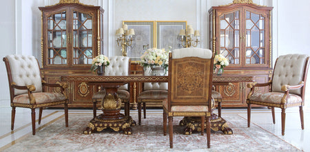 Display Cabinet British Royal Antique Luxury Dining Room Furniture Wooden Glass Display Cabinet