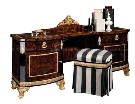 Bedroom Furniture European Royal Hand Made Solid Wood Baroque Design Bedroom Set