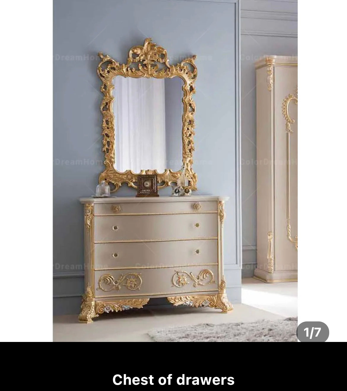 Master Bedroom French Royal Luxury Heavy Carved Bedroom Set Golden Solid Wood Baroque Design Furniture