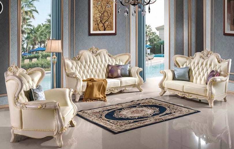 Sectional Sofa Set Baroque Style Living Room Royal Sofa Sets