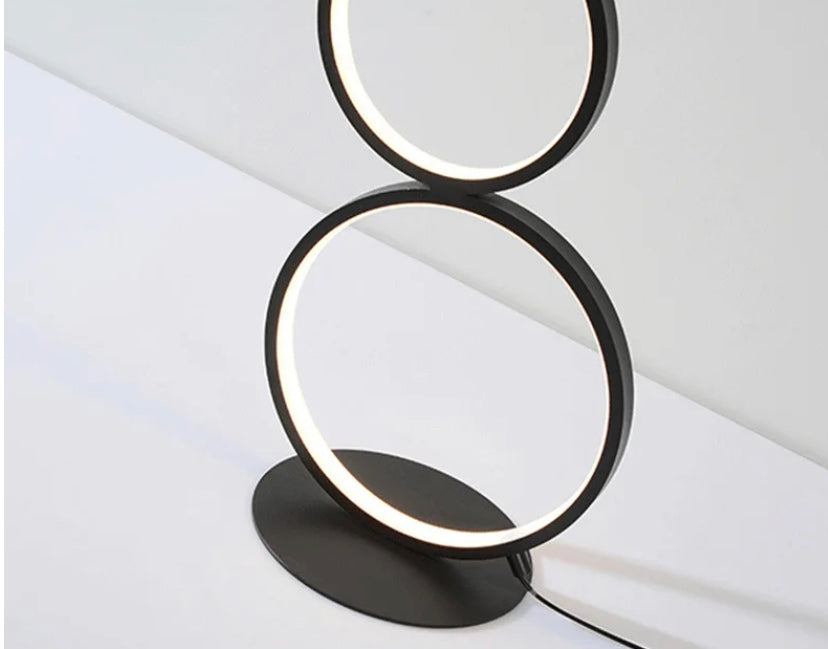 Modern Floor Lamp Five Circles Rings Touch Dimming Living Room, Bedroom Lights