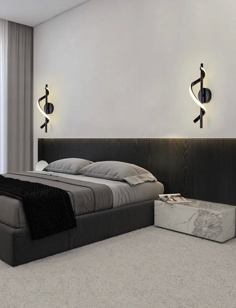 Modern Wall Light Stylish Background Wall Sconce Bedroom Bedside Lights