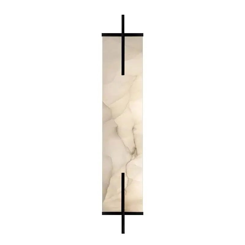 Modern Wall Light Rectangular Alabaster Linear Marble Indoor, Outdoor Wall Sconces