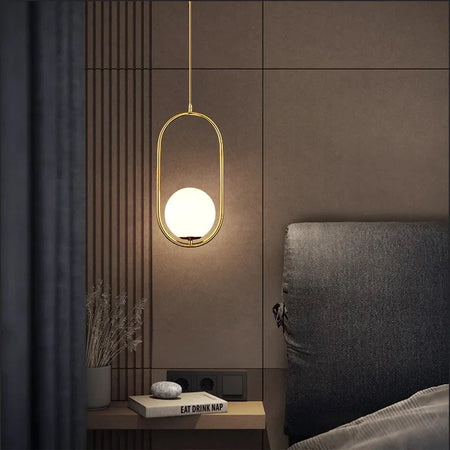 Modern Pendant Light Nordic Minimalist Hanging Glass Ball Living Bedroom Dining Room Lights