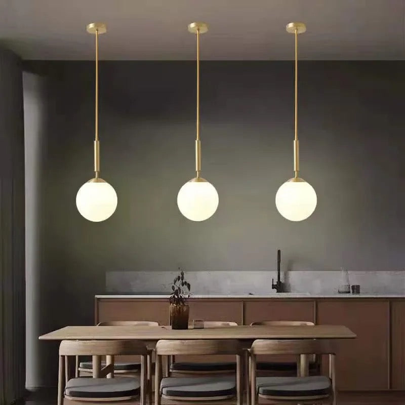 Modern Pendant Light Nordic Minimalist Hanging Glass Ball Living Bedroom Dining Room Lights