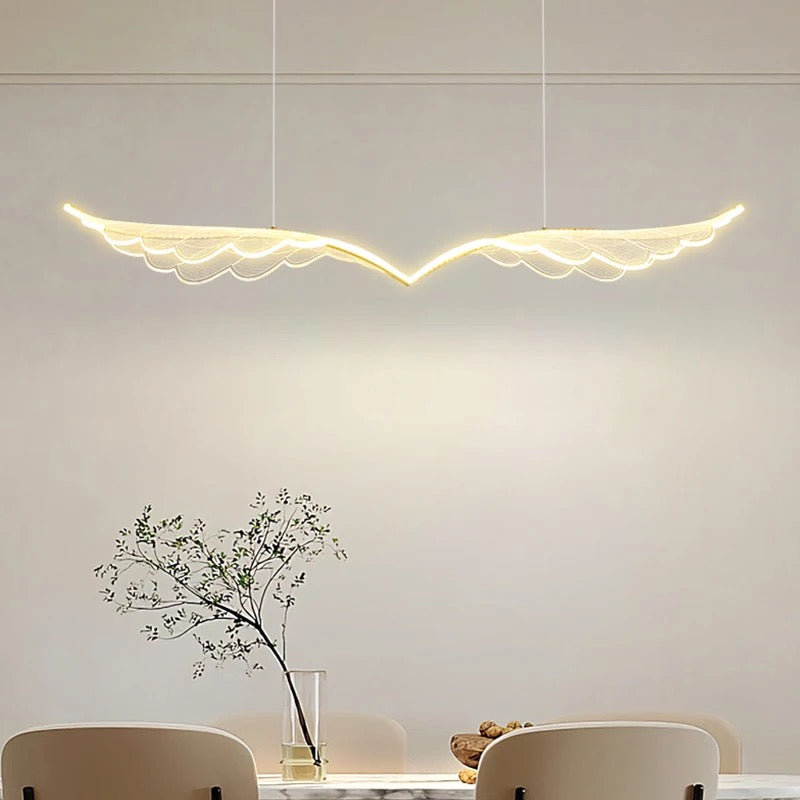 Modern Pendant Light Designer LED Acrylic Long Wing Chandelier Hanging Dining Room Lights