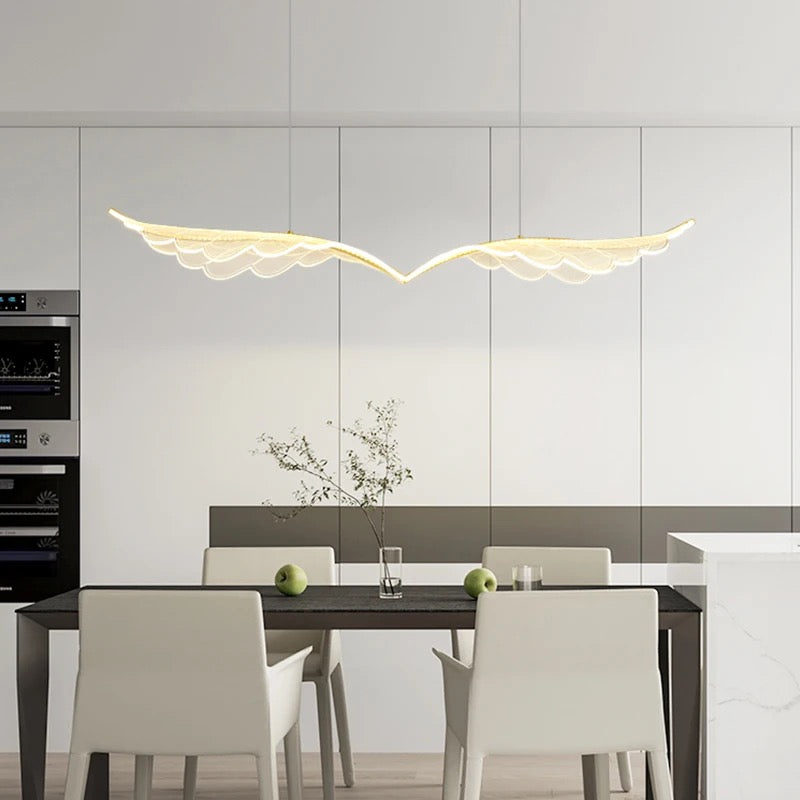 Modern Pendant Light Designer LED Acrylic Long Wing Chandelier Hanging Dining Room Lights