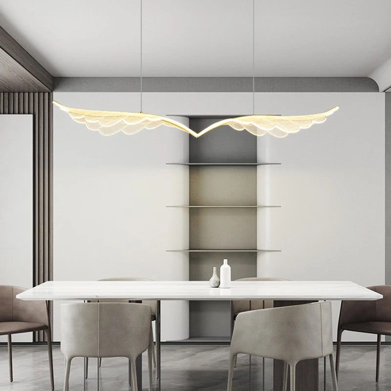 Modern Pendant Light Designer LED Acrylic Long Wing Chandelier Hanging Dining Room Lights