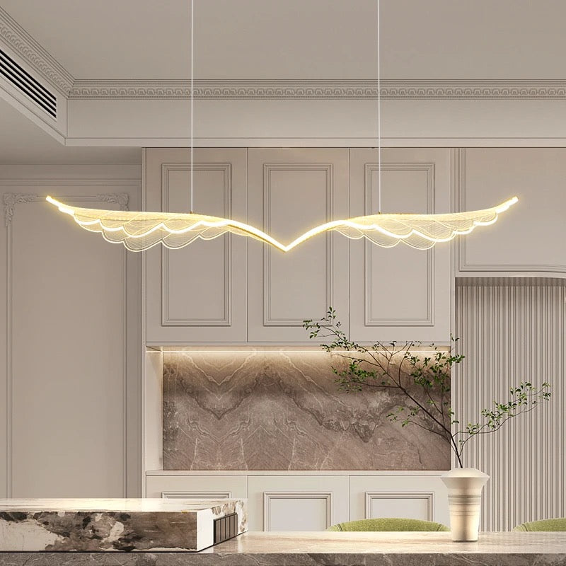 Modern Pendant Light Designer LED Acrylic Long Wing Chandelier Hanging Dining Room Lights