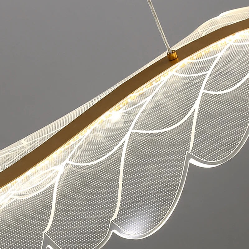 Modern Pendant Light Designer LED Acrylic Long Wing Chandelier Hanging Dining Room Lights