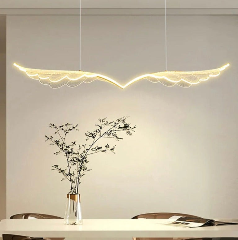 Modern Pendant Light Designer LED Acrylic Long Wing Chandelier Hanging Dining Room Lights