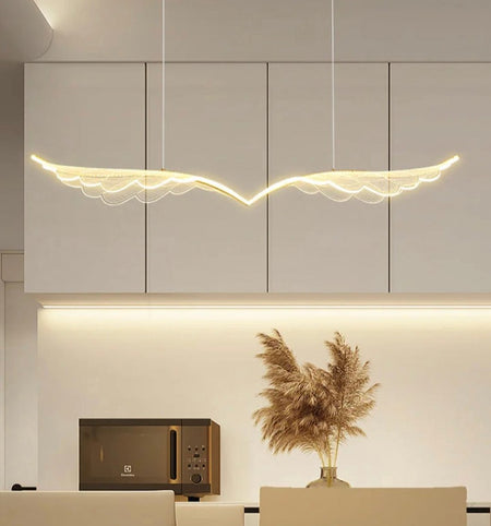 Modern Pendant Light Designer LED Acrylic Long Wing Chandelier Hanging Dining Room Lights