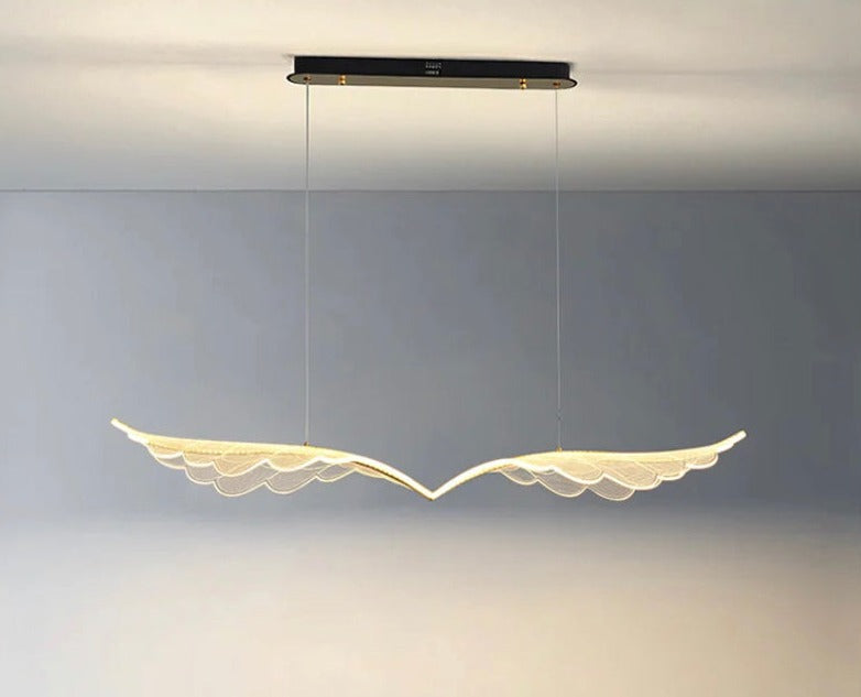 Modern Pendant Light Designer LED Acrylic Long Wing Chandelier Hanging Dining Room Lights