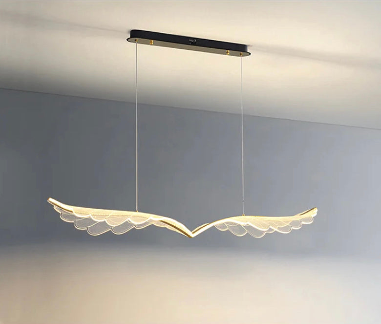 Modern Pendant Light Designer LED Acrylic Long Wing Chandelier Hanging Dining Room Lights