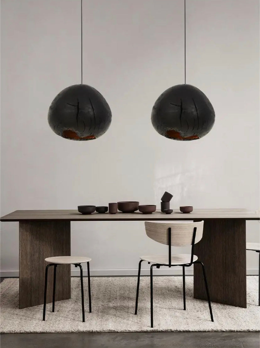 Modern Pendant Light Nordic Black Cracking Style Dining Room Bedroom Lights