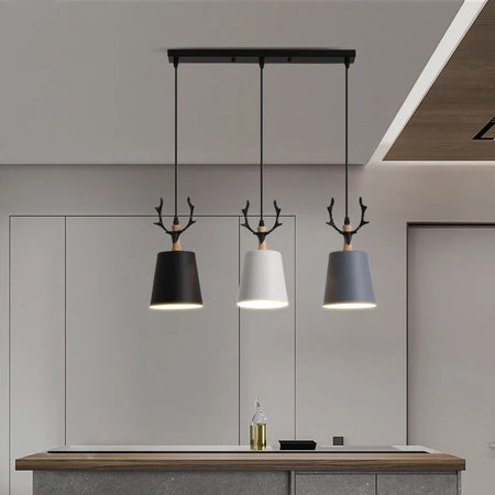 Modern Pendant Light Iron Art Three Bulbs Home, Bar, Living, Dining Room Lights