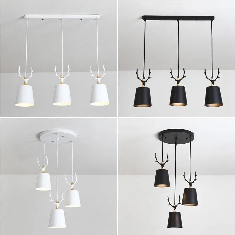 Modern Pendant Light Iron Art Three Bulbs Home, Bar, Living, Dining Room Lights