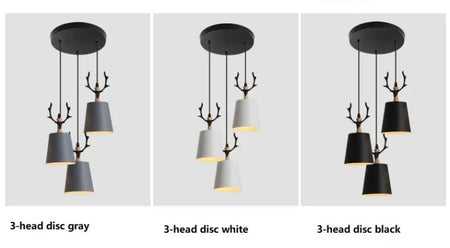 Modern Pendant Light Iron Art Three Bulbs Home, Bar, Living, Dining Room Lights