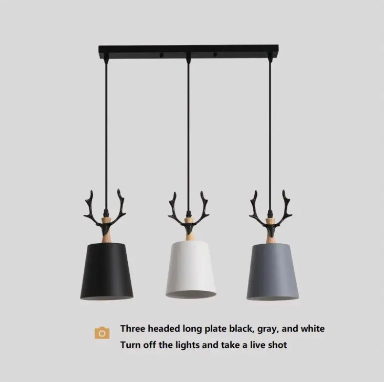 Modern Pendant Light Iron Art Three Bulbs Home, Bar, Living, Dining Room Lights