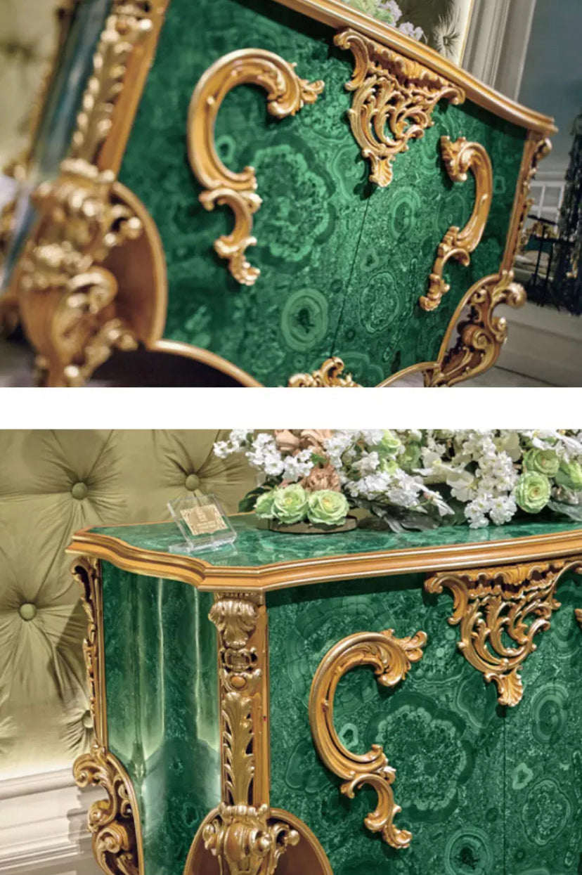 Cabinet Baroque Console With 24 K Gold Leafs Living Room Hand Made Antique Luxury Console