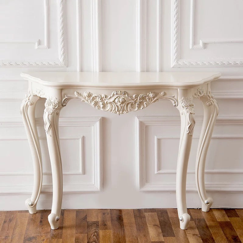 Hallway Wall Table Antique Baroque Style Entrance Console Table