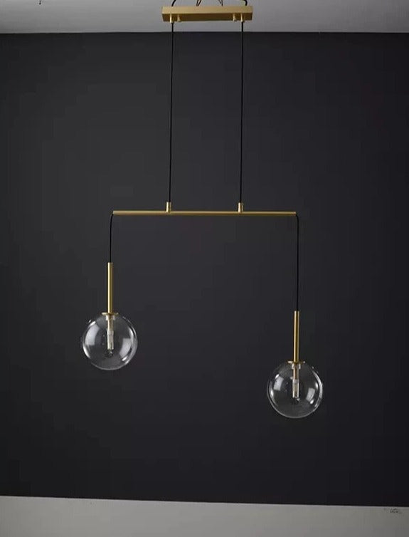 Modern Pendant Light Brass Round Glass Bedroom Chandelier Luxury Home, Living, Dining Room Lights