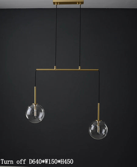 Modern Pendant Light Brass Round Glass Bedroom Chandelier Luxury Home, Living, Dining Room Lights