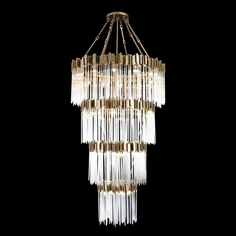 Designer Chandelier Large French Country Duplex Stairwell Crystal Raindrops Decorative Lights