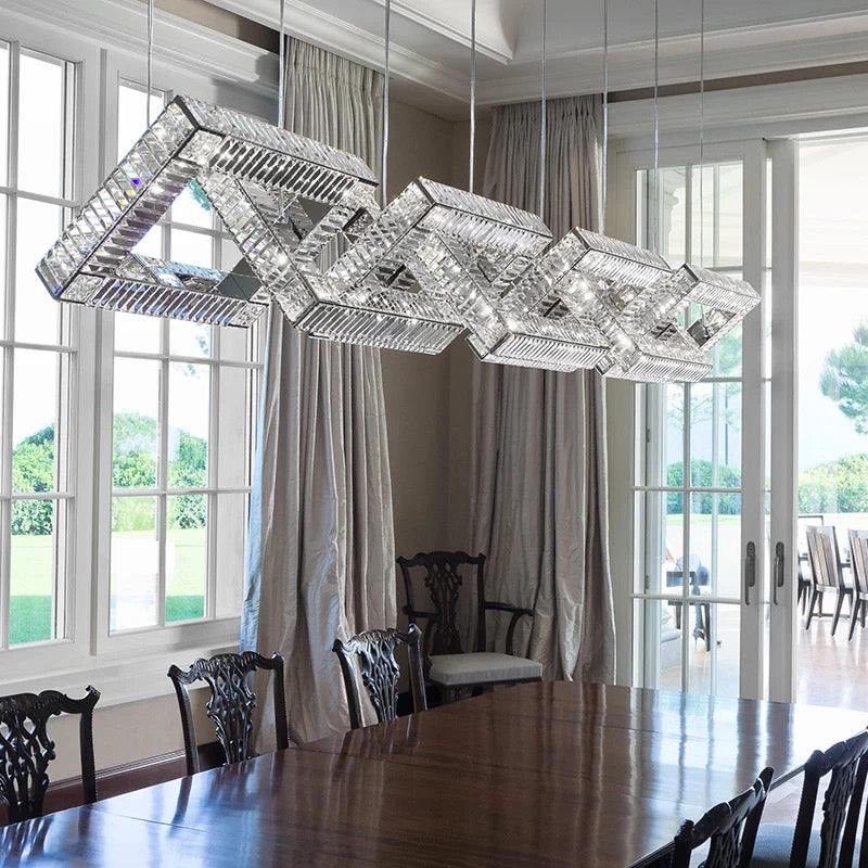 Modern Pendant Light Designer Large LED Crystal Chandelier Dinning Room Hotel Lights