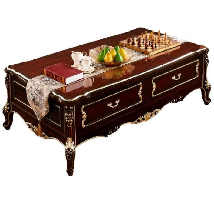 Tea Table Classical Center Wooden Table Luxury Antique Design Coffee Table