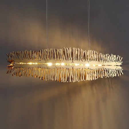 Modern Chandelier Linear Gold, Chrome Dining, Living Room Lights