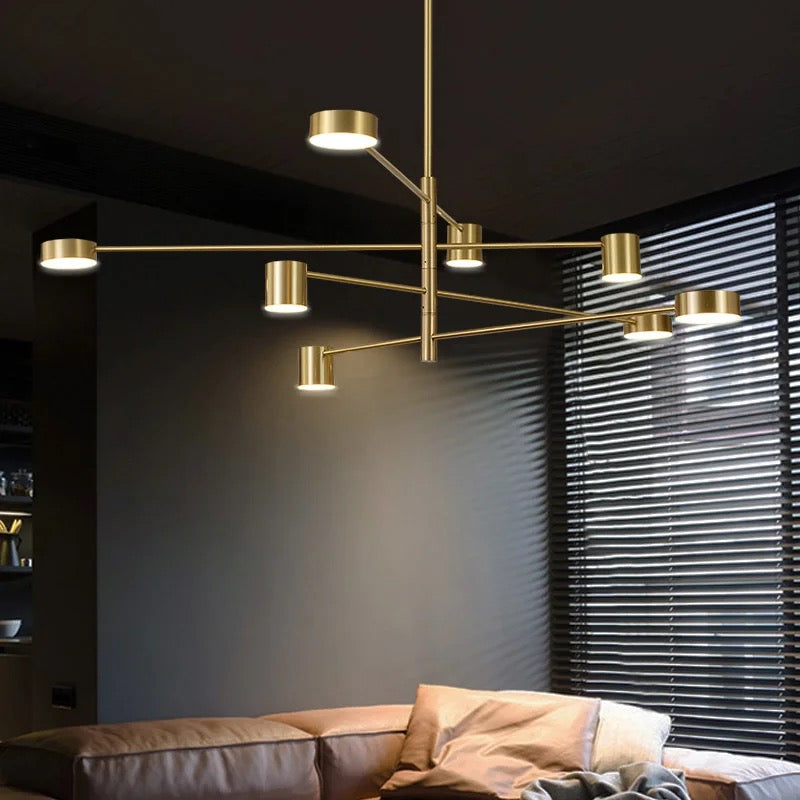 Modern Chandelier Nordic Golden Copper Living, Dining, Bedroom Lights