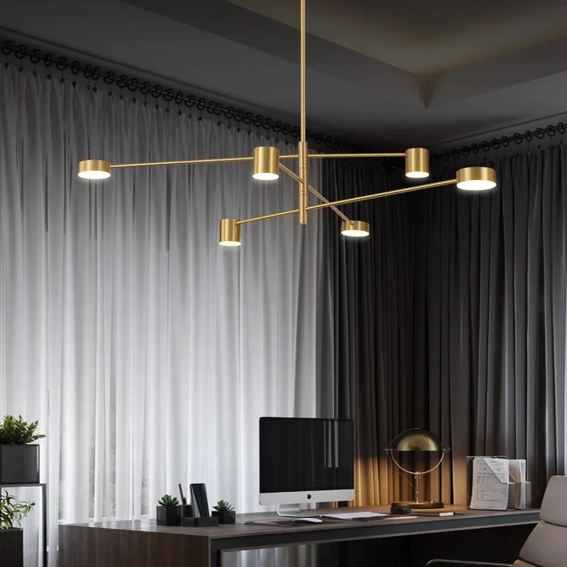 Modern Chandelier Nordic Golden Copper Living, Dining, Bedroom Lights