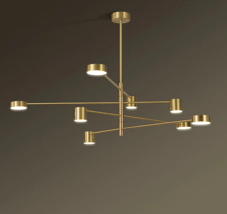 Modern Chandelier Nordic Golden Copper Living, Dining, Bedroom Lights